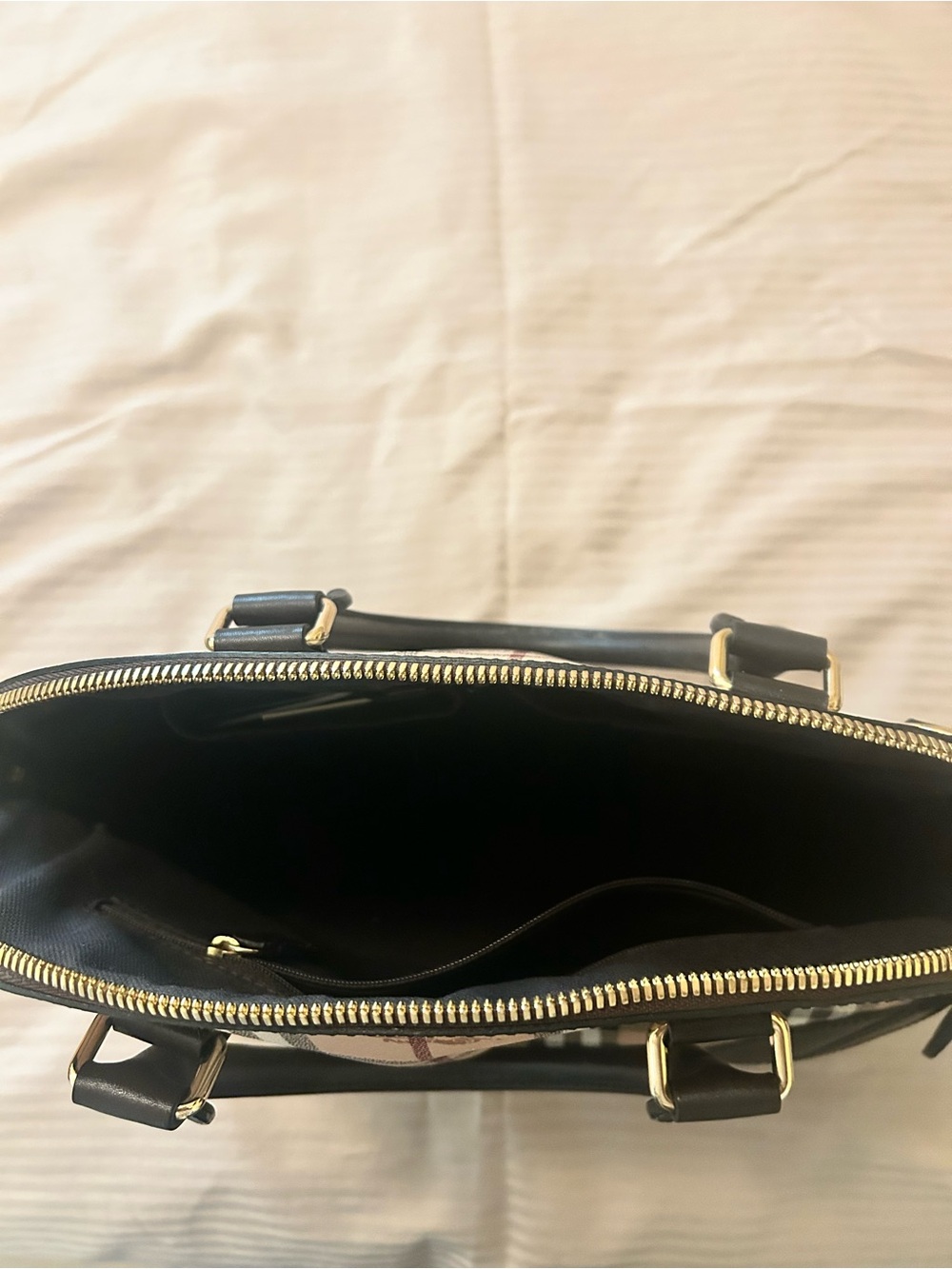 Burberry Pink and Black Check Canvas Satchel with Black Trim - Picture 3 of 4